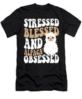 Stressed Blessed and Alpaca Obsessed Vicuna Guanaco Alpaca Grover Mcclure T-Shirt