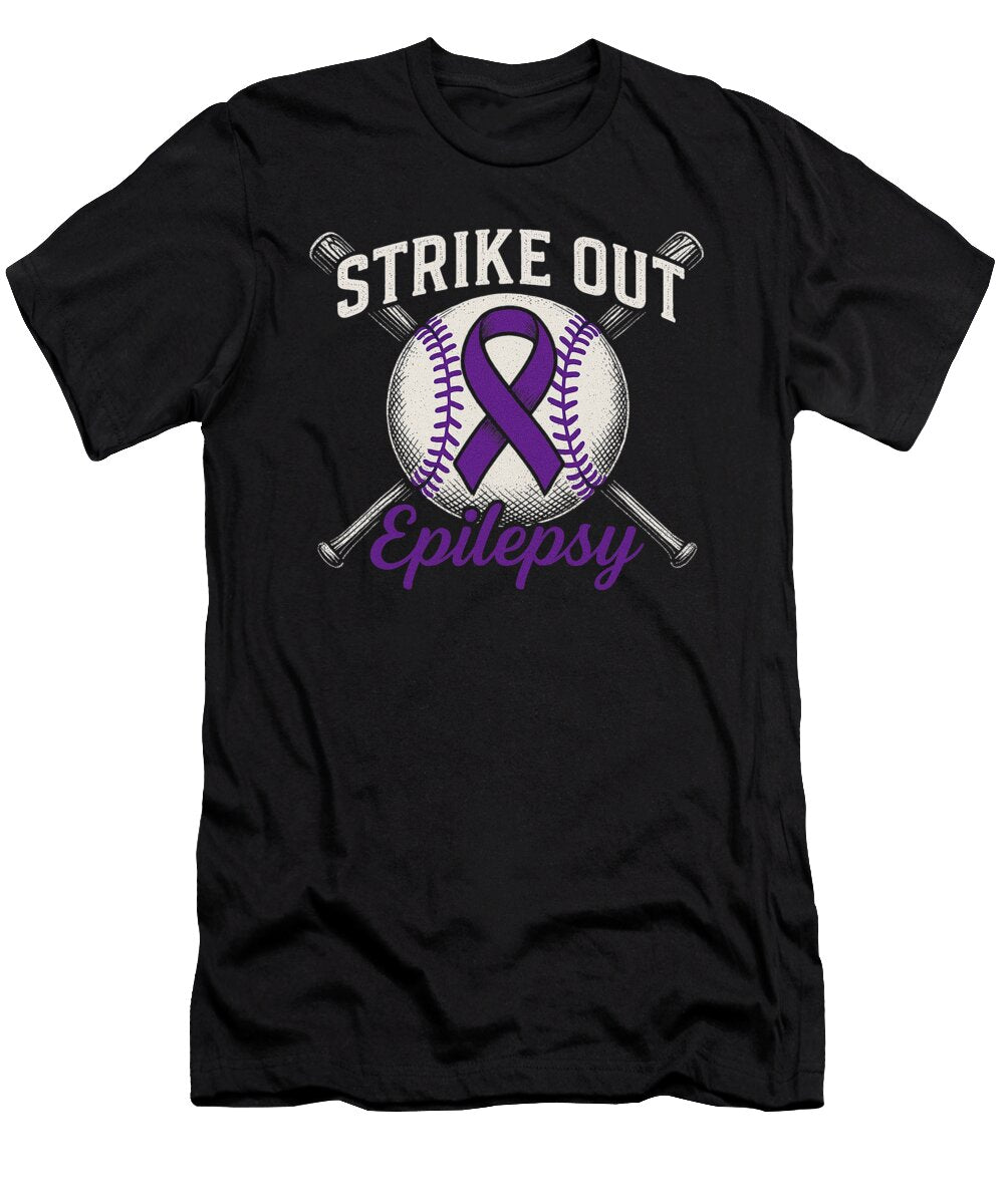 Strike Out Epilepsy Baseball Epilepsy Awareness Natalie Lidford T-Shirt