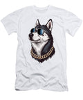 Stylish Siberian Husky Dog with Golden Chain and Studi Alex T-Shirt