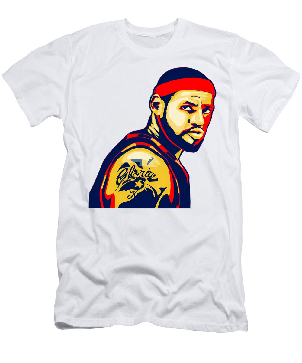 Stylized Portrait of Basketball Player Kenvin Tran T-Shirt