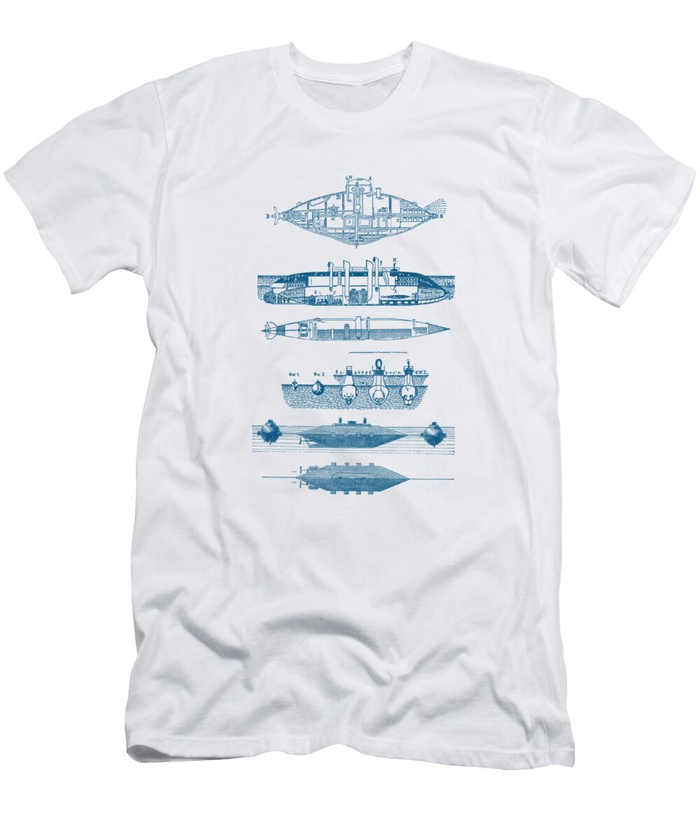 Submarine Diagram Madame Memento T-Shirt