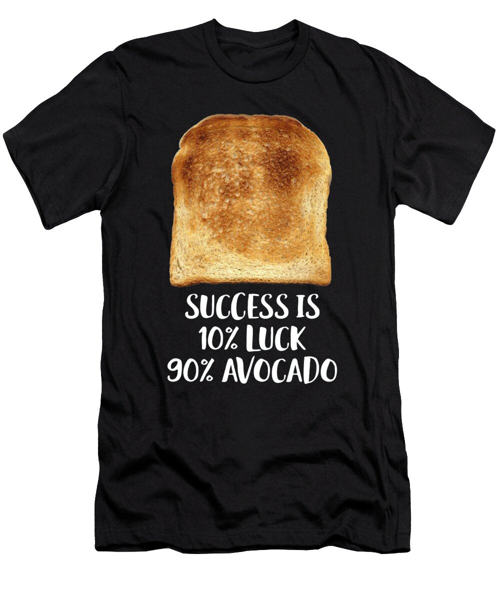 Success Is 10 Luck 90 Avocado Motivation Toast Bread Gift Graphic Sel Mermaid T-Shirt