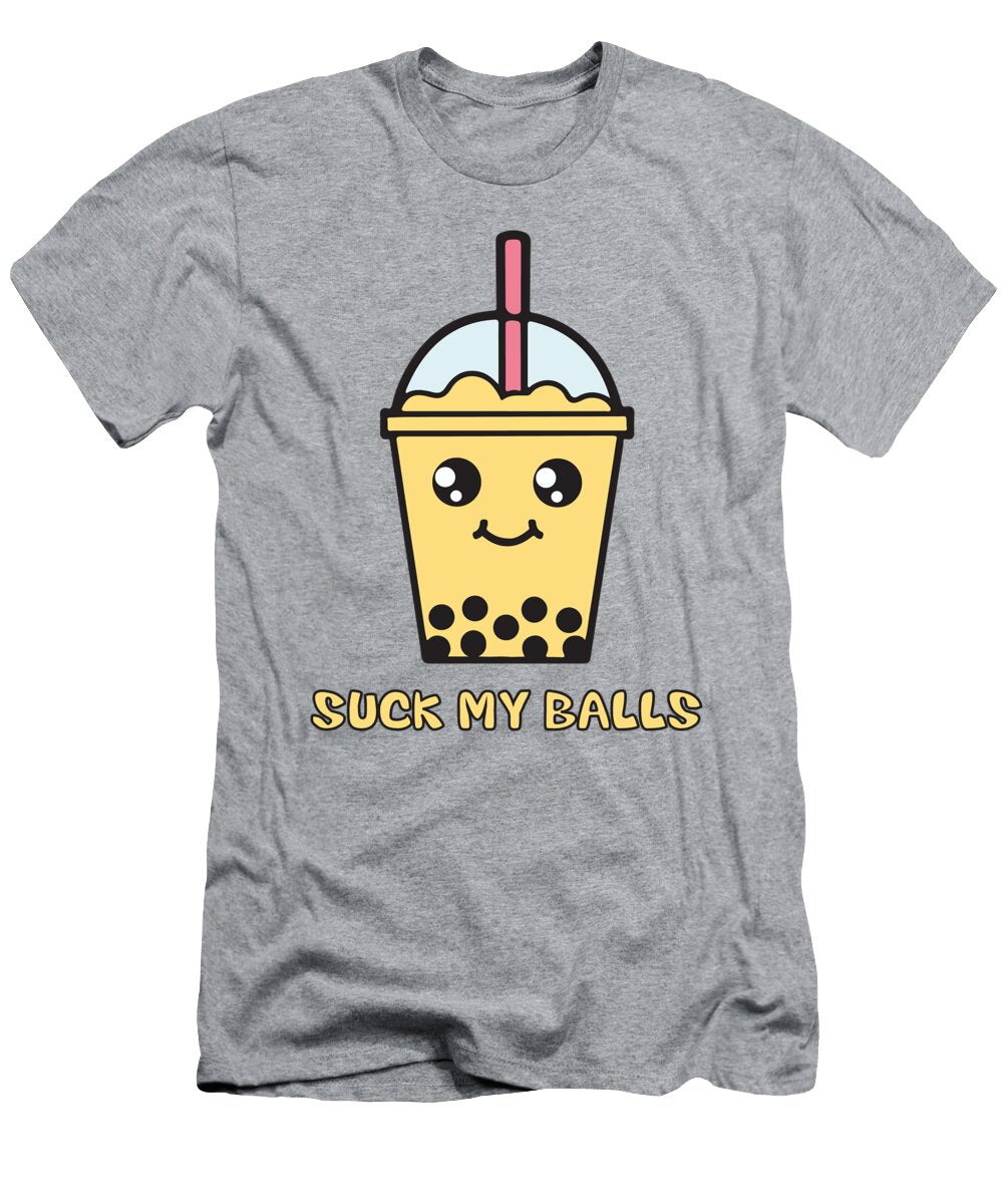 Suck My Balls Funny Naughty Boba Bubble Tea Matthew Chan T-Shirt