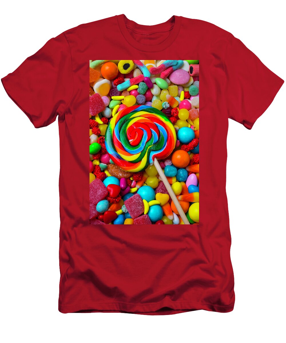 Sucker on Pile of Candy Garry Gay T-Shirt