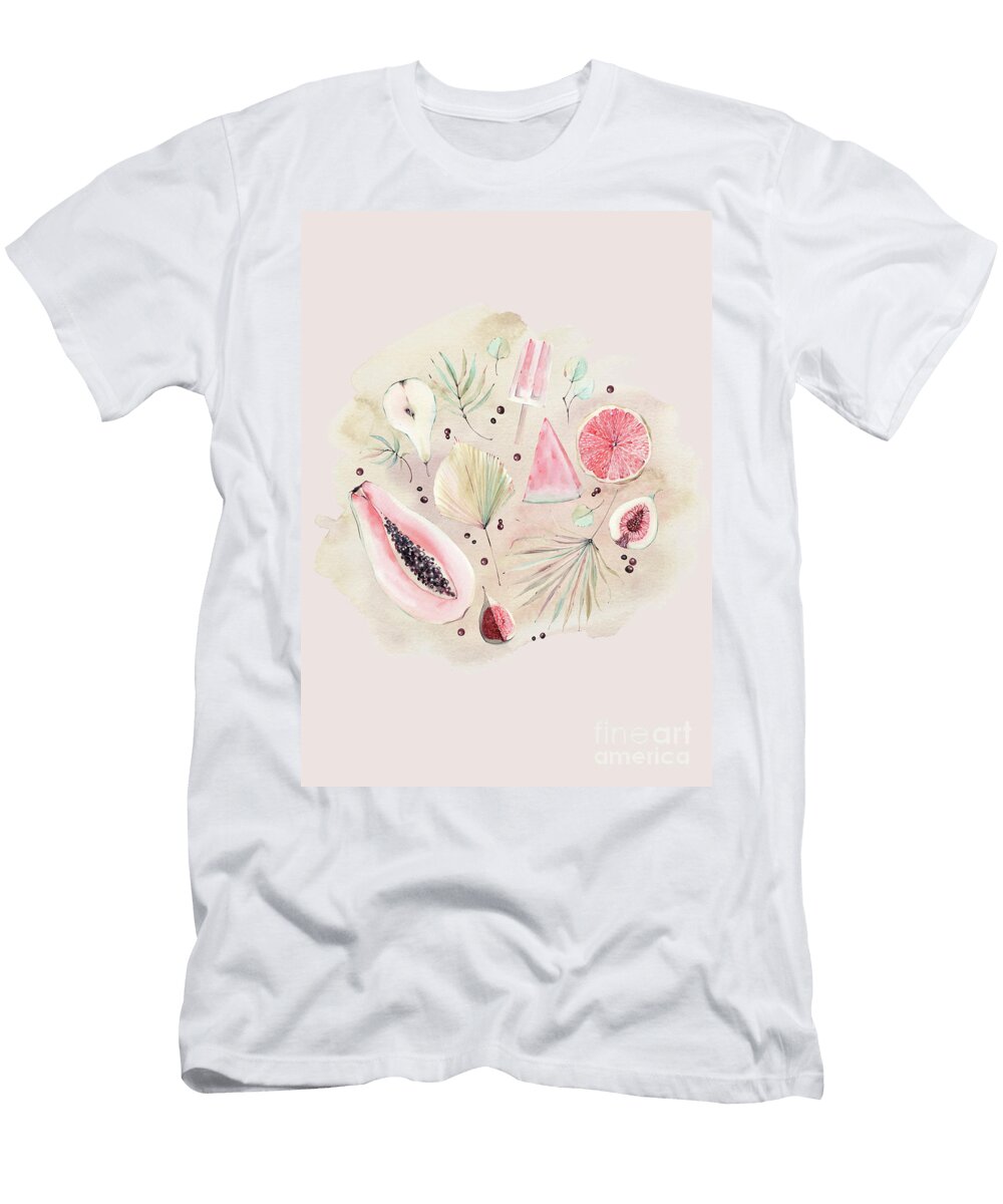 Summer Days Fruity Print Amanda Lakey T-Shirt