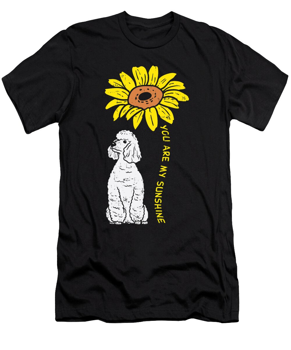 Sunflower Sunshine Poodle Dog Lover Owner Girls Women Gift Dhbubble T-Shirt