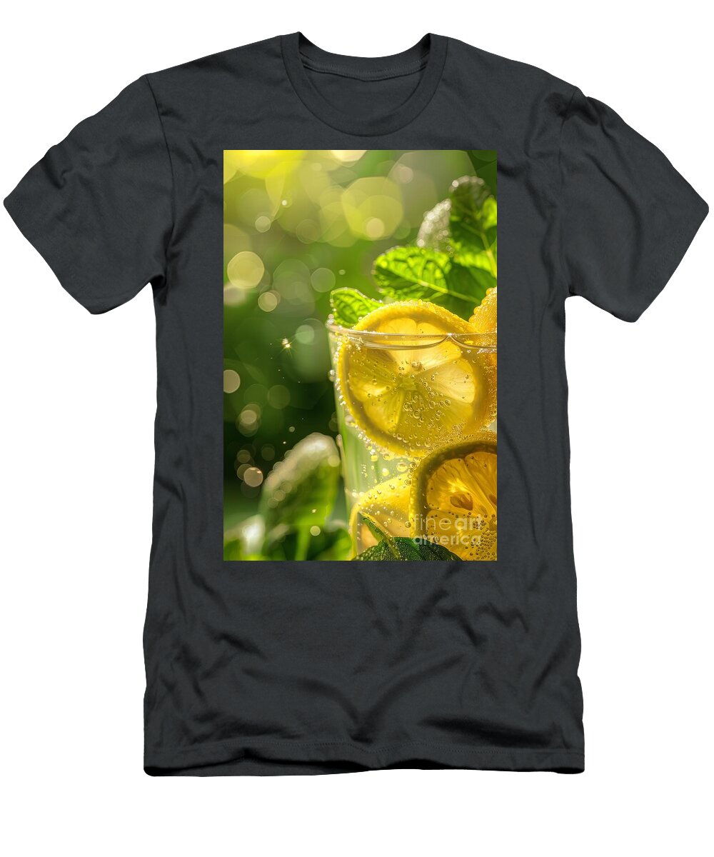 Sunlit Sparkling Lemonade with Mint and Lemon Slices Michal Bednarek T-Shirt