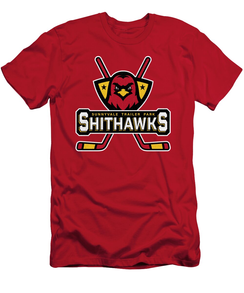 Sunnyvale Trailer Park Shithawks Hockey Team Logo Glen Evans T-Shirt
