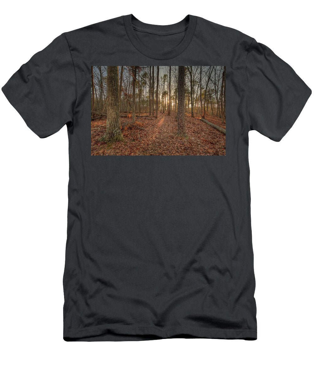 Sunset in the Forest Larry Braun T-Shirt