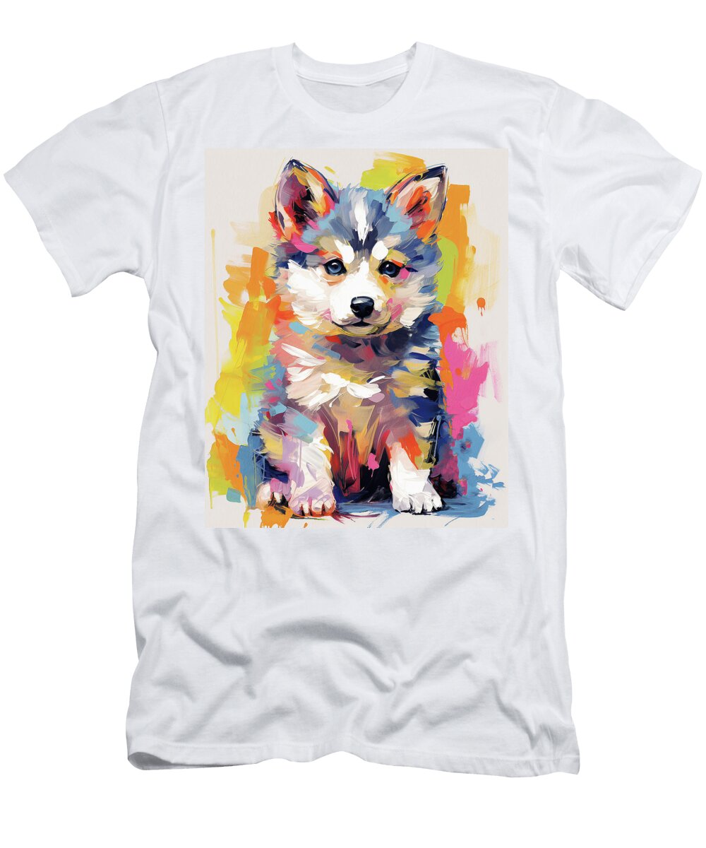 Super Cute Siberian Husky Dog Puppy 001 Xeno Lucilfer Xeno Lucilfer T-Shirt