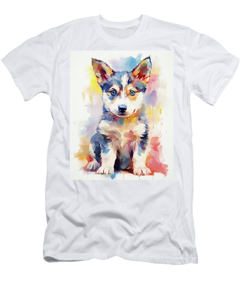 Super Cute Siberian Husky Dog Puppy 003 Xeno Lucilfer Xeno Lucilfer T-Shirt
