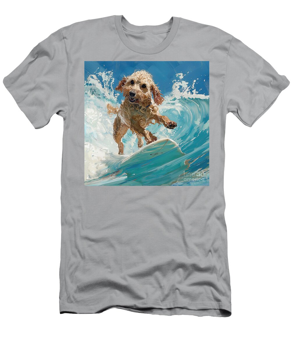 Surfing Poodle Elisabeth Lucas T-Shirt
