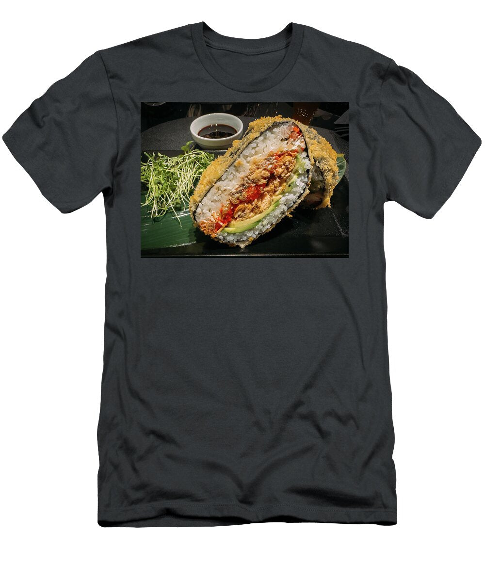 Sushi Burger with Salmon Avocado Robert Chlopas T-Shirt