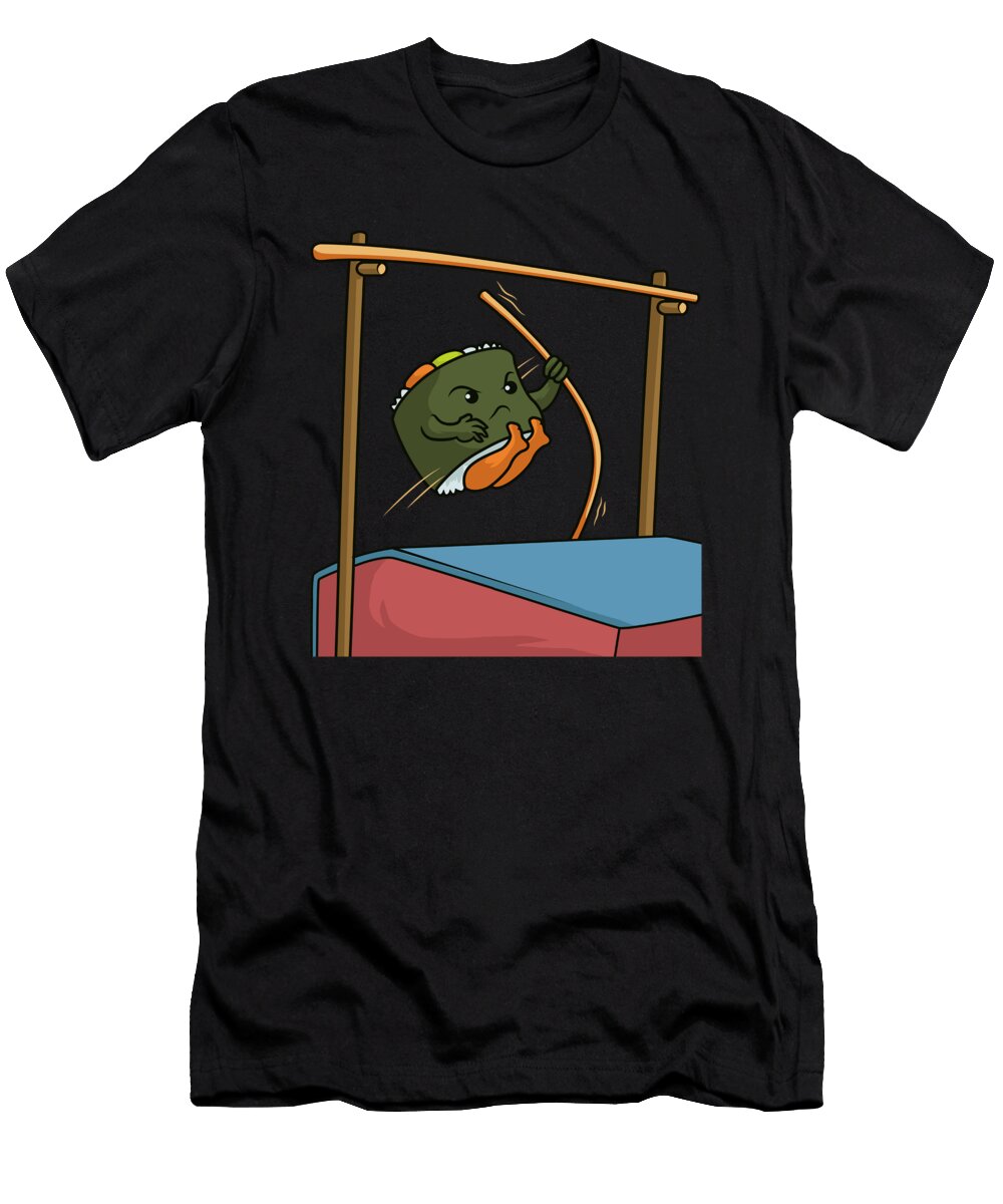 Sushi Roll Pole Vaulter Japanede Food Sushi Colorfulsnow T-Shirt