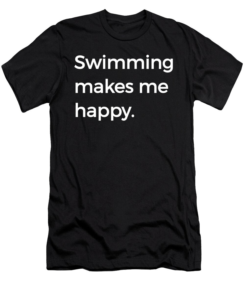 Swimming Makes Me Happy Funny Snorkeling Swimmer Henry B T-Shirt