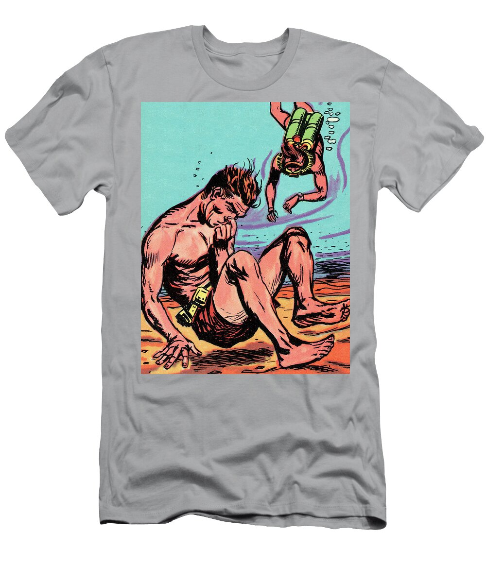 Swimming Underwater Csa Images T-Shirt
