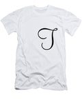 T in Black Simple Script Custom Home Fashions T-Shirt