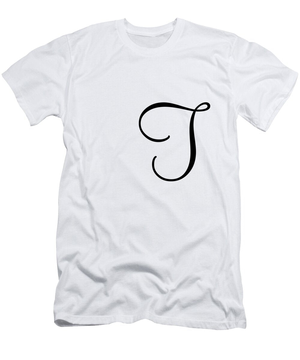 T in Black Simple Script Custom Home Fashions T-Shirt