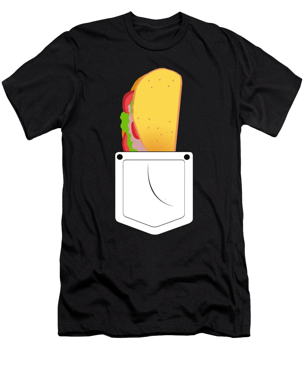 Taco Pocket Tuesday Food Tacos Mexican Gift Muc Designs T-Shirt