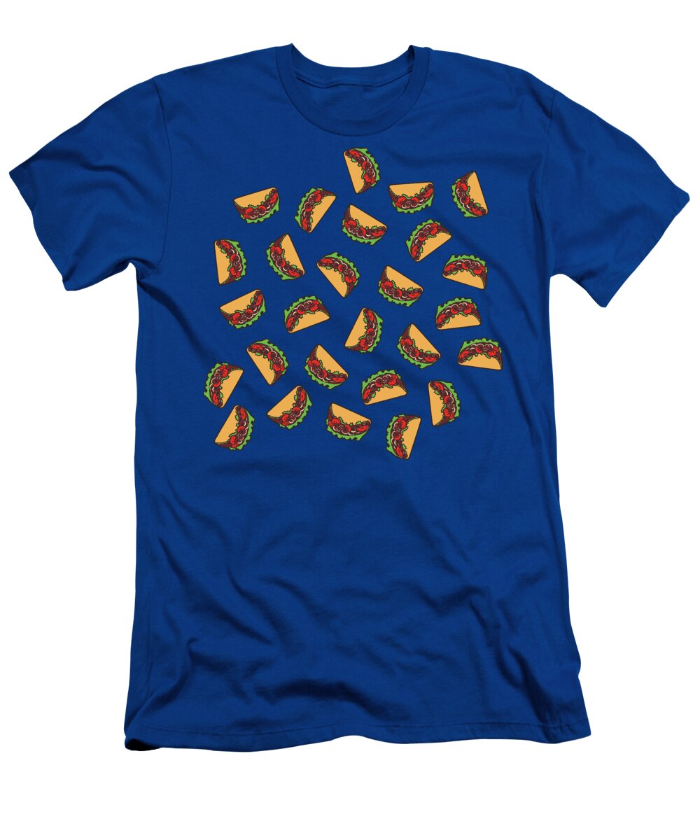 Tacos Time Pattern Neon Future T-Shirt