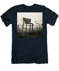 Tall Chair in Wildflowers on Foggy Day Yopedro T-Shirt