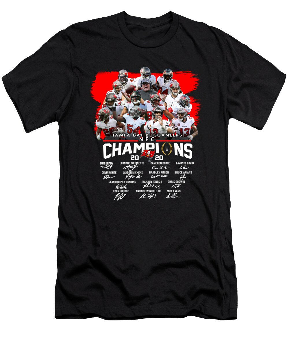 Tampa Bay Buccaneers Nfc Champions 2020 Signatures Th T-Shirt