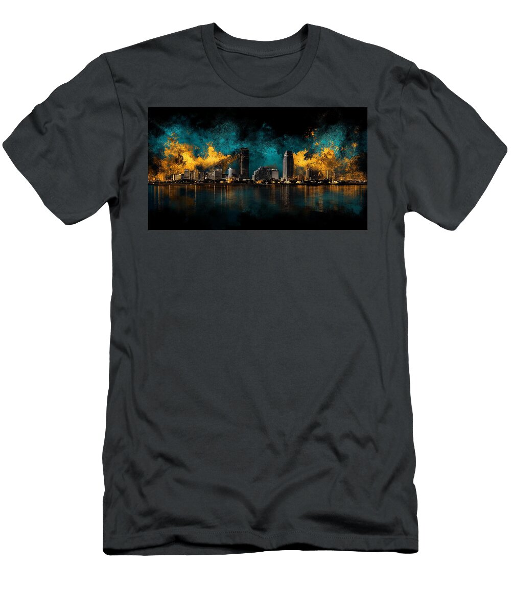 Teal Energy Over the City Max Freeman T-Shirt