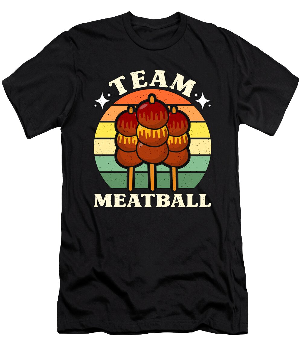 Team Meatball Retro Italian Cook Italian Foodies Tshirtconcepts Marvin Poppe T-Shirt