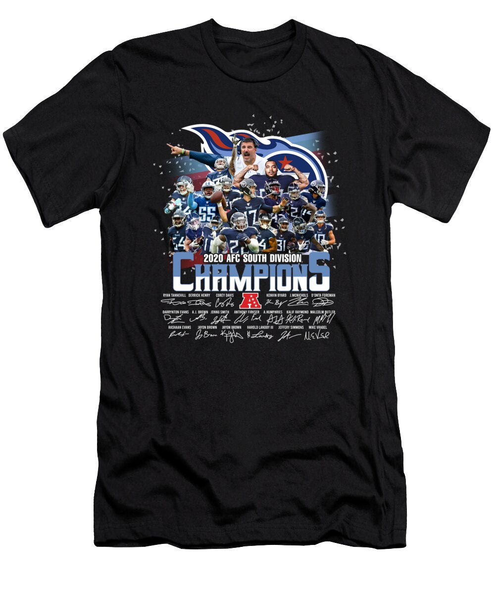 Tennessee Titans 2020 Afc South Division Champions Signatures Th T-Shirt