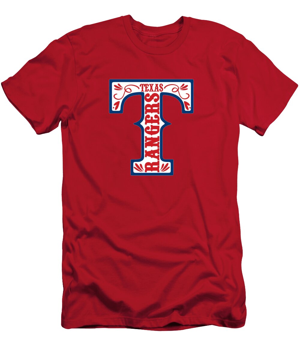 Texas Rangers Logo Art Emmett Wilkinson T-Shirt