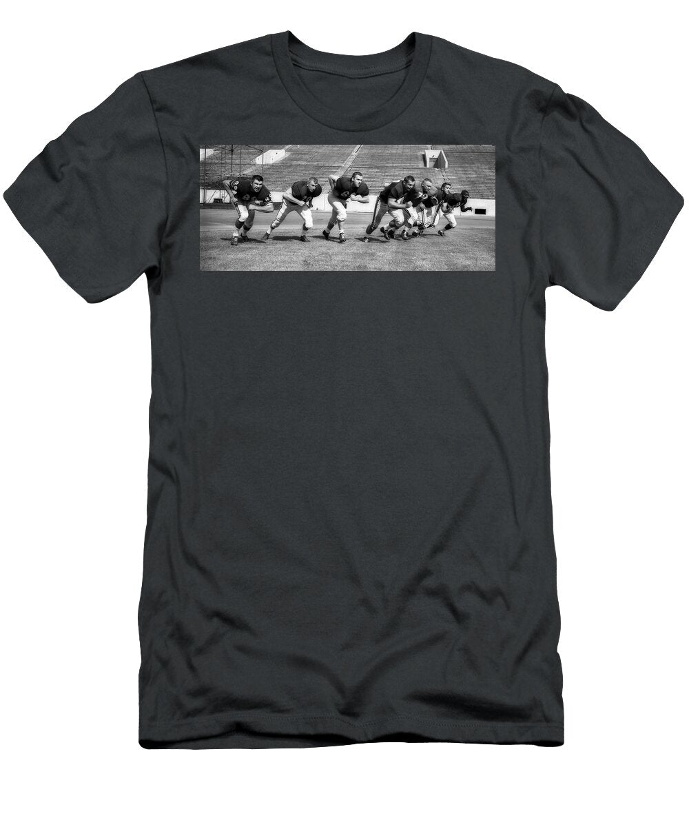 The 1961 Chicago Bears Offensive Line Chicago Daily News T-Shirt