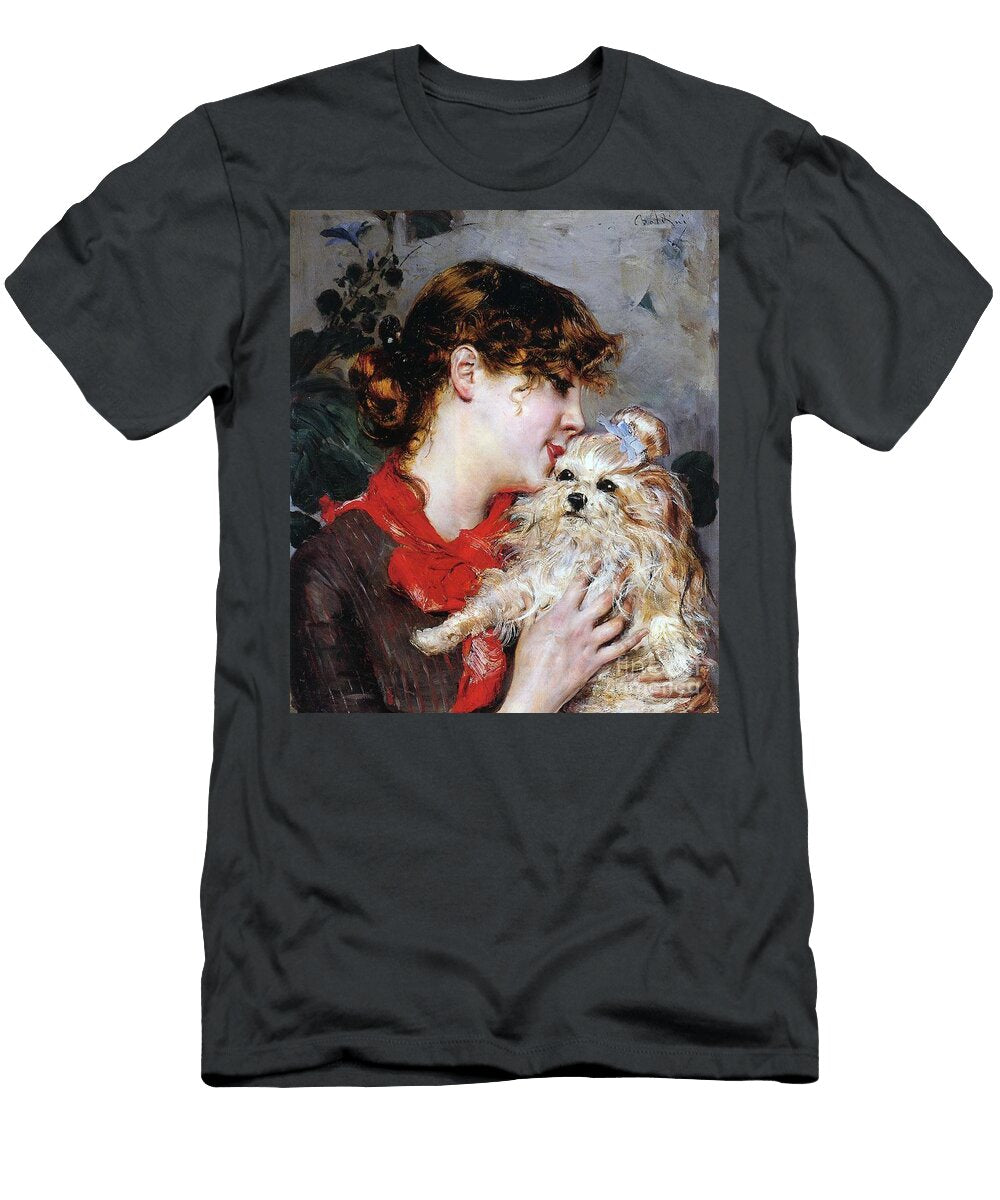 The Actress Rejane and Her Dog Giovanni Boldini T-Shirt