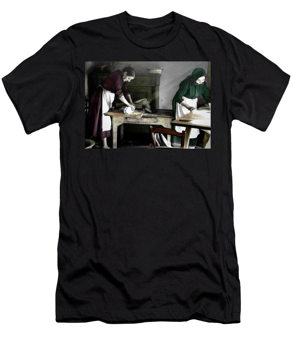 The Ancient Village with the Womens Work in the Kitchen Soraya Dapuzzo T-Shirt