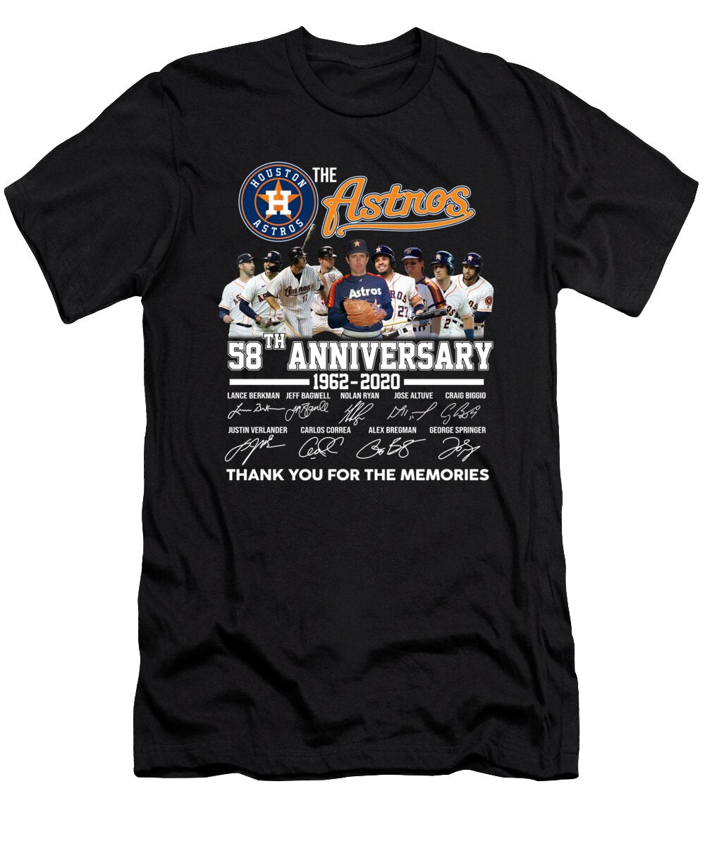 The Astros 1962 2020 58th Anniversary Thank You for the Memories Signature 2 Th T-Shirt
