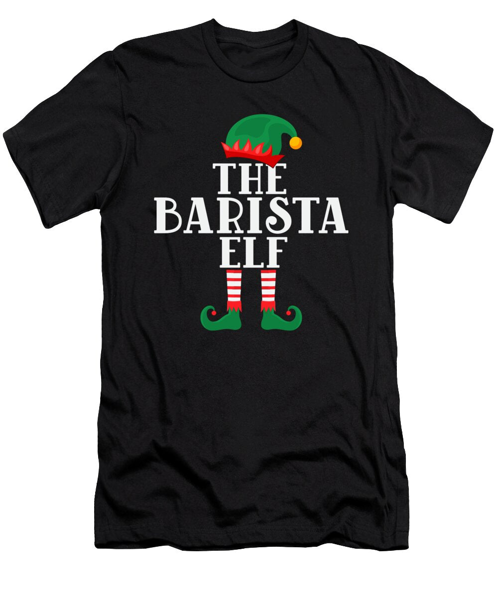 The Barista Elf Funny Christmas Me T-Shirt