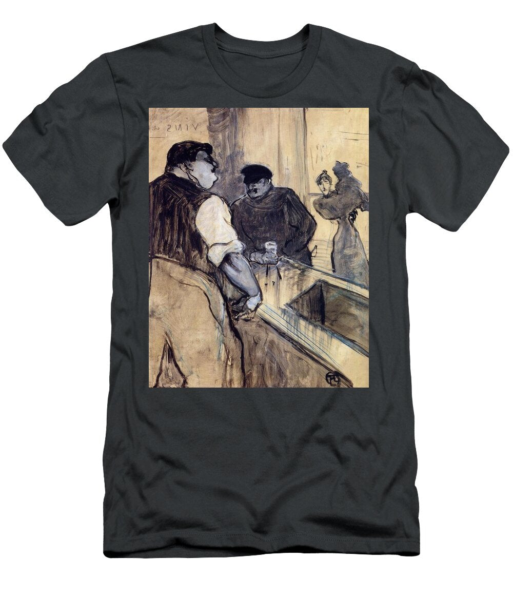 The Bartender 1900 Pc Drawing Pastel Henri De Toulouse Lautrec T-Shirt
