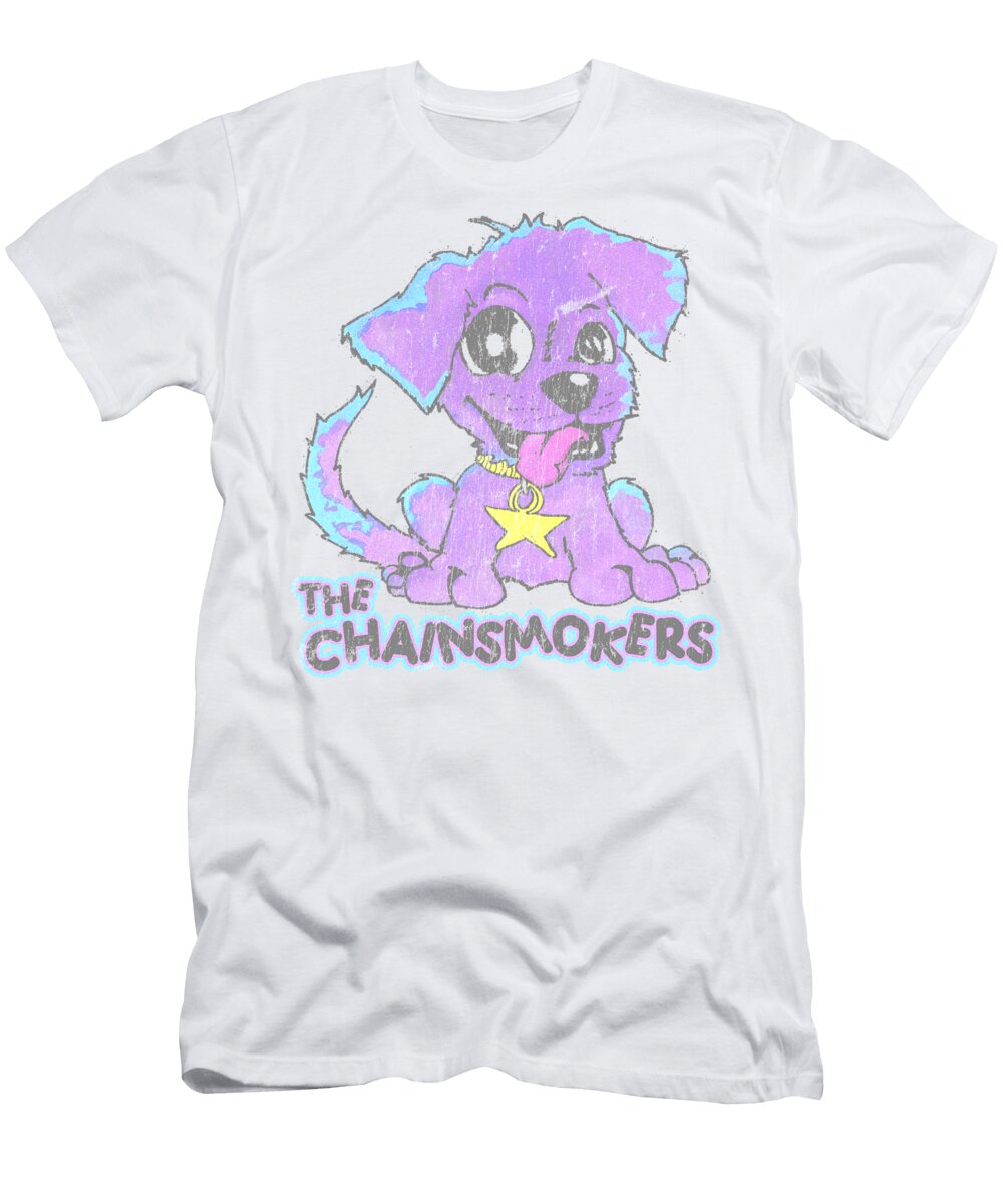 The Chainsmokers Purple Dog Illustration the Chainsmokers T-Shirt