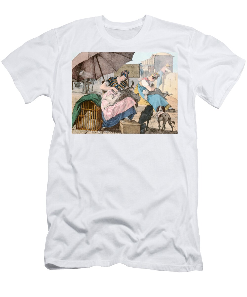The Dog Groomers 1820 Colour Litho John James Chalon T-Shirt