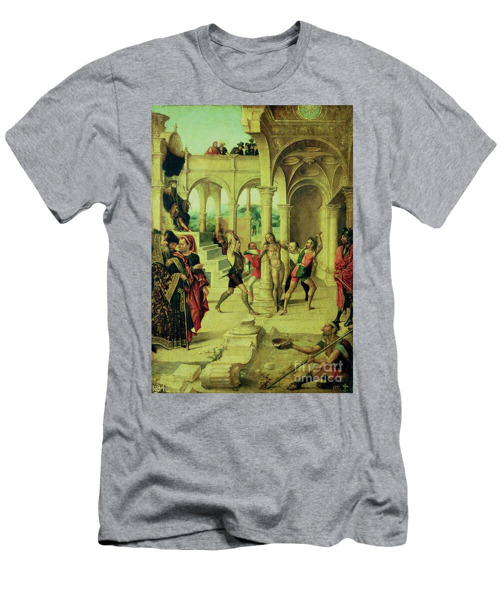 The Flagellation of Christ By Alejo Fernandez Alejo Fernandez T-Shirt
