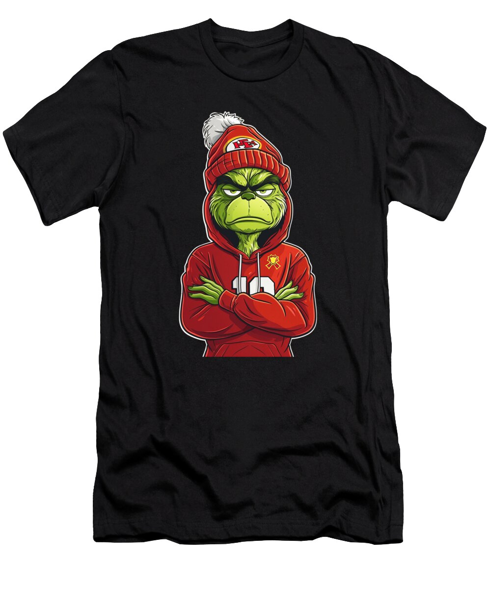 The Grinch Vs Chiefs Logo Antler Aims Arrowhead Mizorey T-Shirt