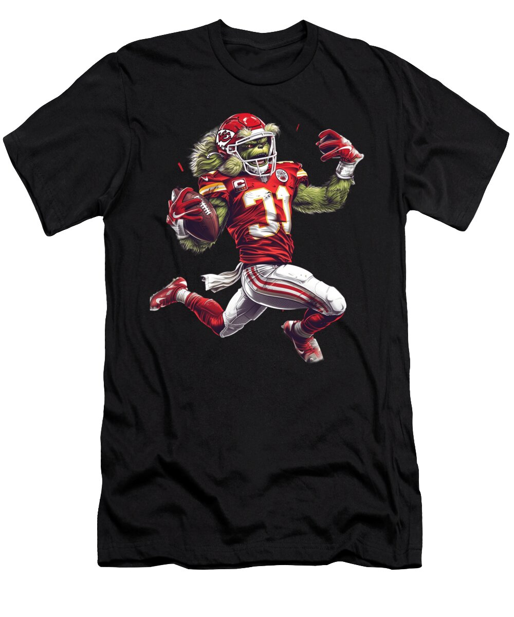 The Grinch Vs Chiefs Logo Bitter Battles Bold Mizorey T-Shirt