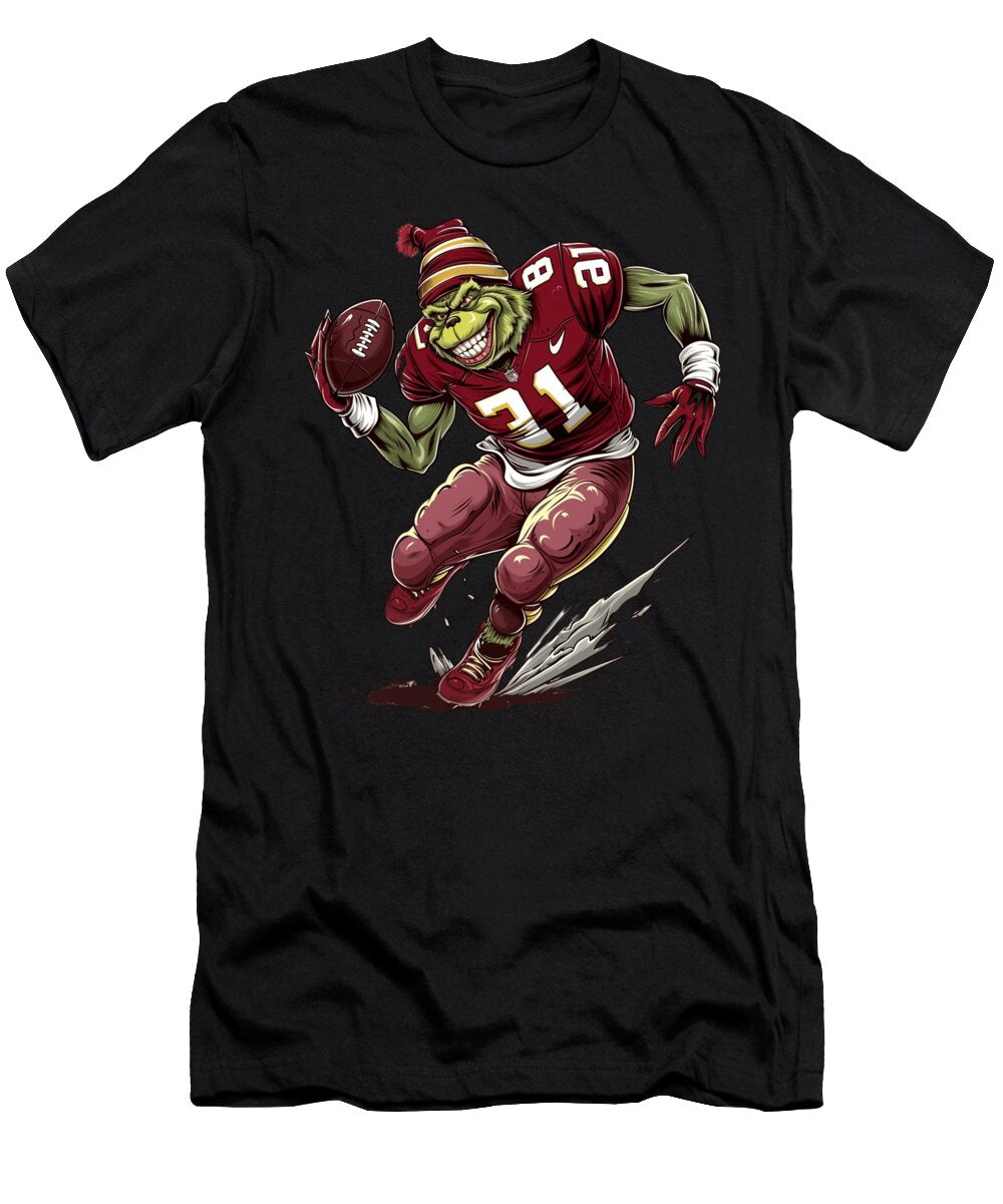 The Grinch Vs Chiefs Logo Carols Crash Cleats Mizorey T-Shirt