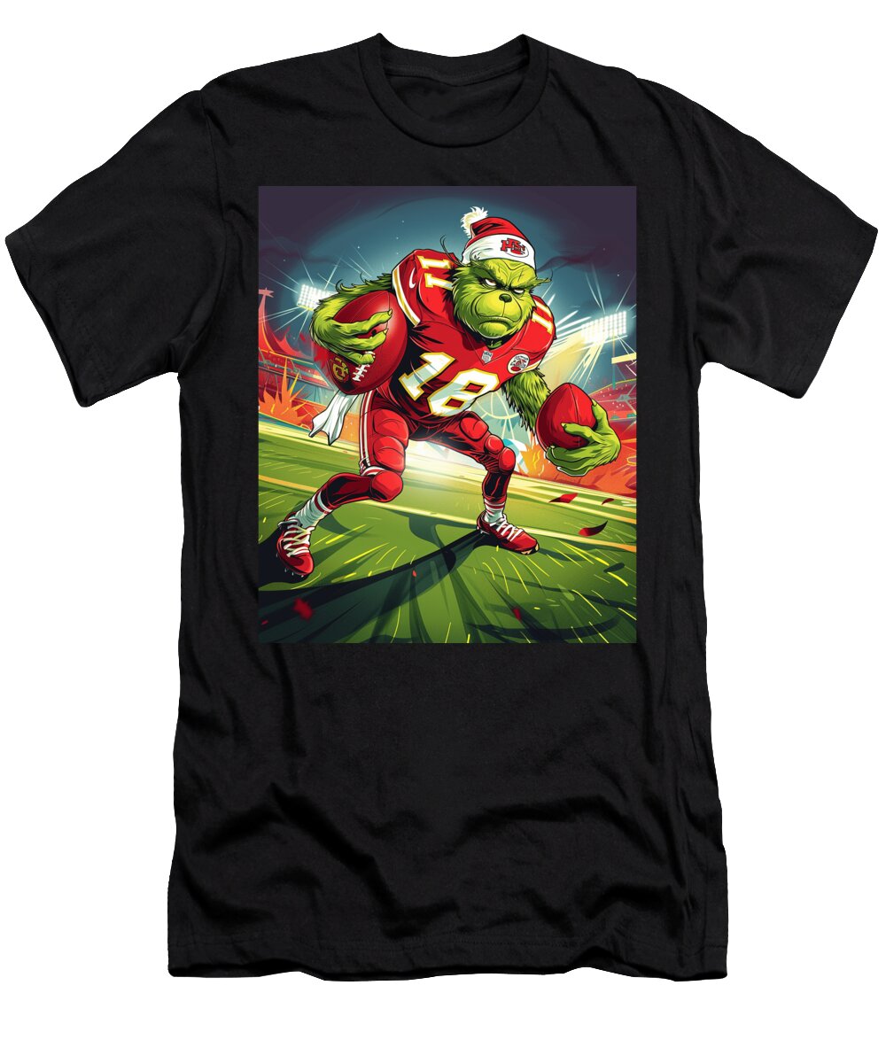 The Grinch Vs Chiefs Logo Cynical Challenges Championship Mizorey T-Shirt
