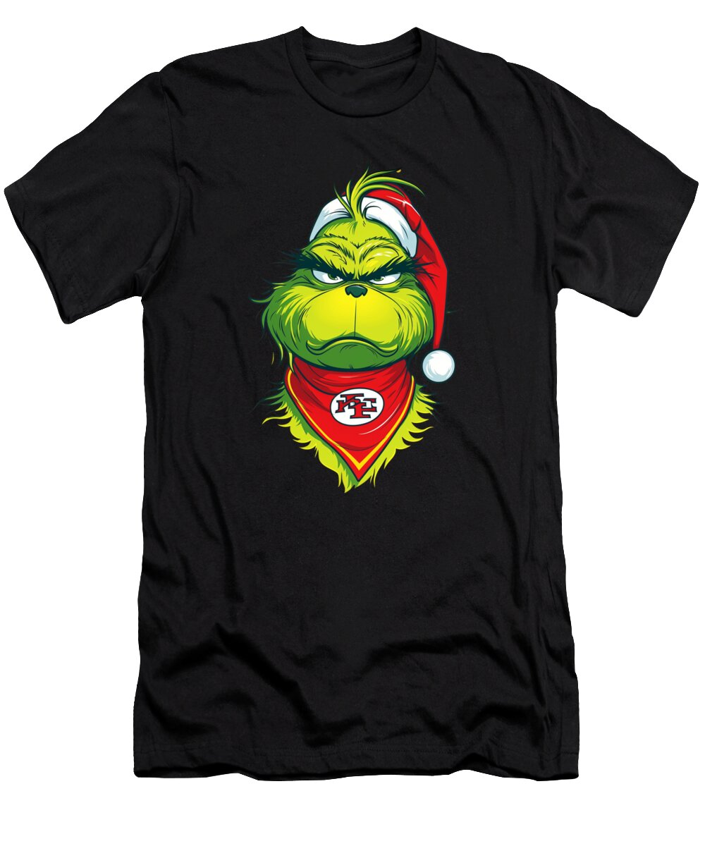 The Grinch Vs Chiefs Logo Gall Gains Ground Mizorey T-Shirt