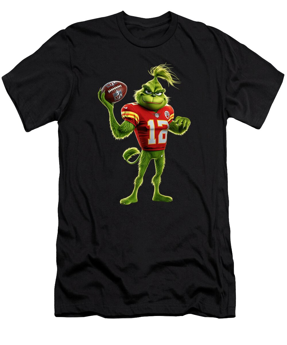 The Grinch Vs Chiefs Logo Green Meets Red Mizorey T-Shirt