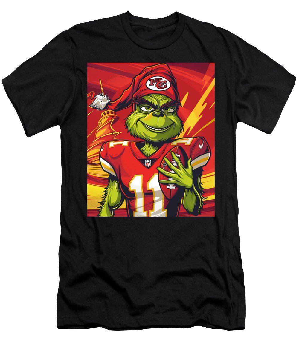 The Grinch Vs Chiefs Logo Grimace Grapples Guard Mizorey T-Shirt