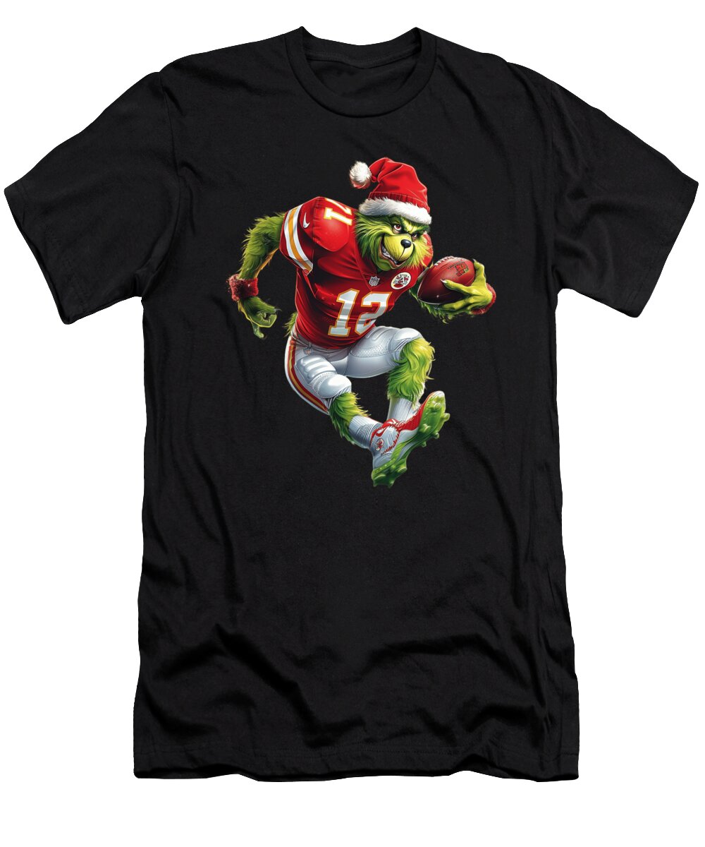 The Grinch Vs Chiefs Logo Heartless Hits Hard Mizorey T-Shirt