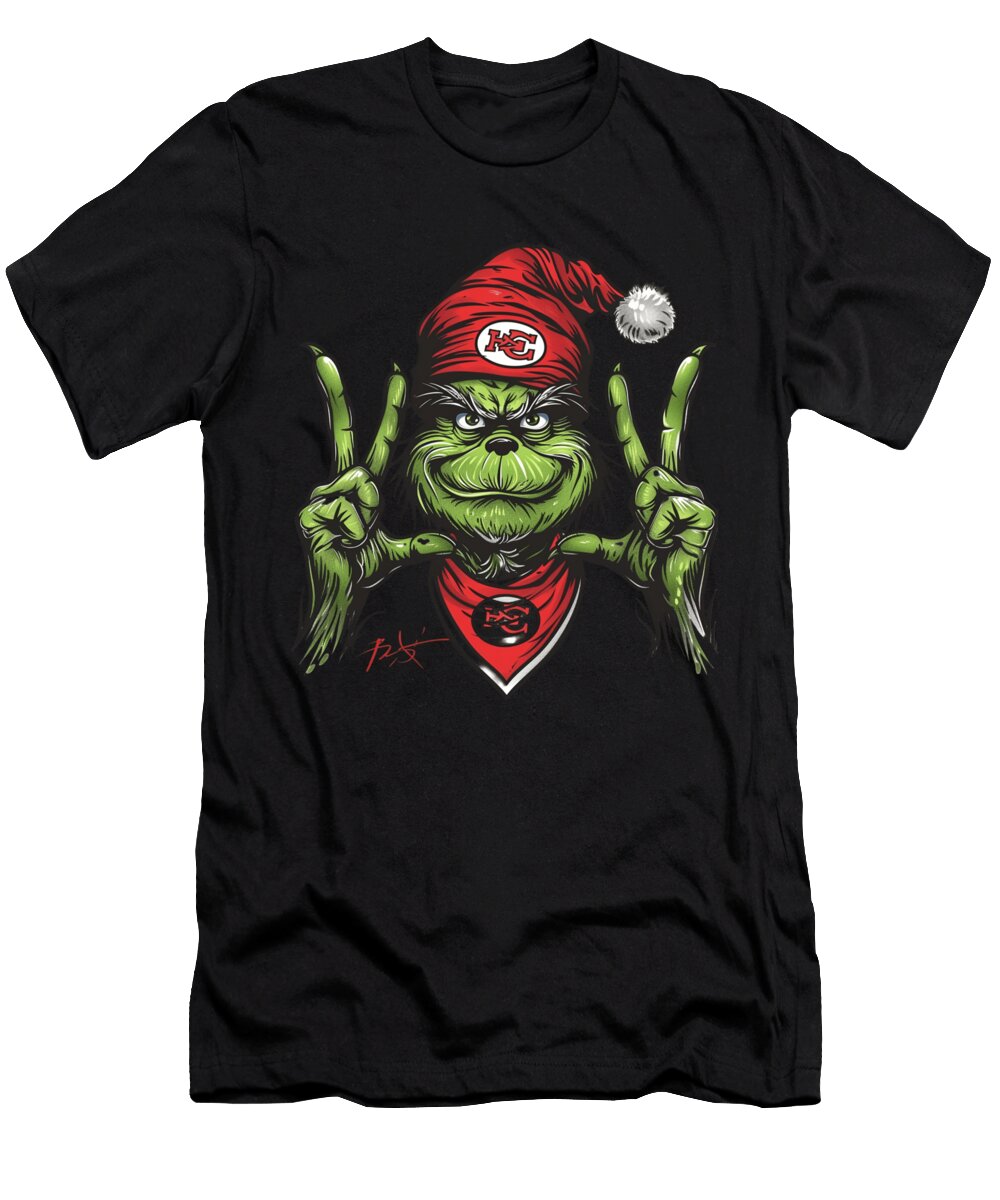 The Grinch Vs Chiefs Logo Max Vs Mahomes Mizorey T-Shirt