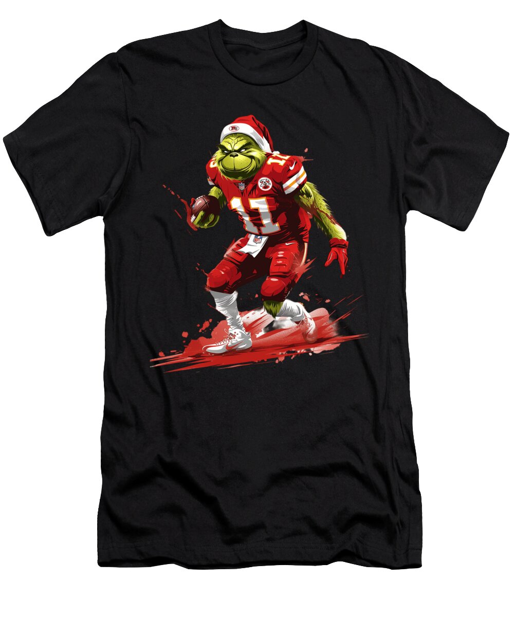 The Grinch Vs Chiefs Logo Mean Meets Proud Mizorey T-Shirt