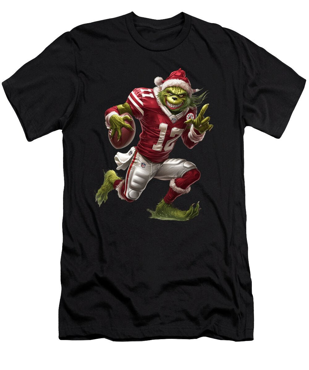 The Grinch Vs Chiefs Logo Mischief Meets Might Mizorey T-Shirt